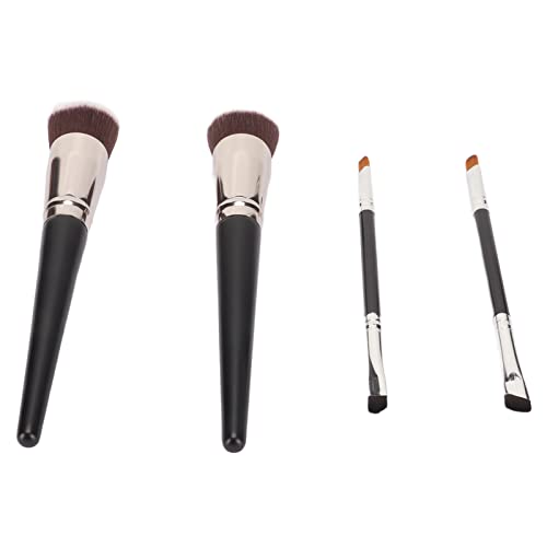 Make-up-Pinsel-Set mit 2 Großen -Concealer-Pinseln und 2 Abgewinkelten Eyeliner-Pinseln, Ideal für Anfänger, Spart Make-up-Zeit, Weiche Bürstenhaare, Ihr Kleiner Helfer von TARSHYRY