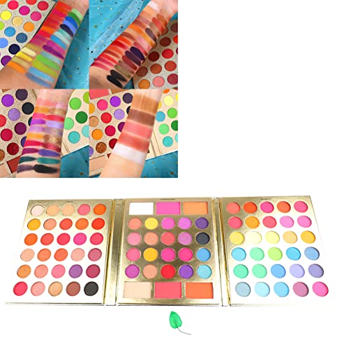 Matte und Glitzernde Lidschatten-Palette, 86 Farben, Augen-Make-up-Palette für Make-up-Künstler, Hohe Farbwiedergabe, Sicher und Mild, Langlebig, Faltbares Design für Reisen von TARSHYRY