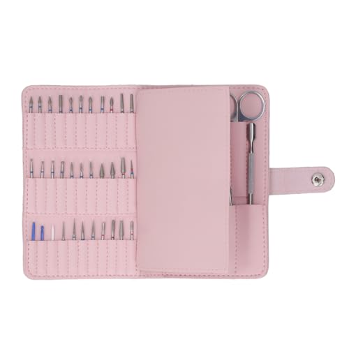 Nagelbohrer-Organizer, Nagel-Bits-Set-Halter, Behälter, Maniküre-Werkzeug-Zubehör für Nagelstudio, Staubdichte, Wasserdichte, Faltbare Aufbewahrungstasche für Reisen oder von TARSHYRY