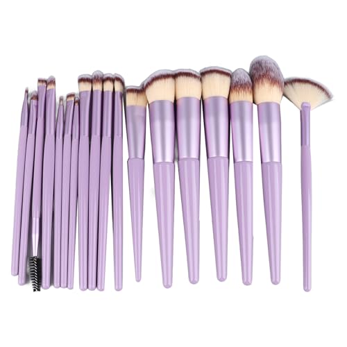 Premium-Synthetik-Puder-Concealer-Lidschatten-Rouge-Make-up-Pinsel, 18-teiliges Make-up-Pinsel-Set aus Künstlichen Fasern, Modischer Weicher Synthetischer Kosmetikpinsel, Lila von TARSHYRY