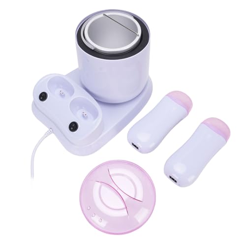TARSHYRY 3 in 1 Rollen auf Wachswärmer -Doppelpatronenwärmes Wachs Kit Haarentfernung Wachsen Kit für Frauen Männer Körperwachsen Grobe Haarentfernung mit Heizungsbasis (EU-Stecker 220V) von TARSHYRY