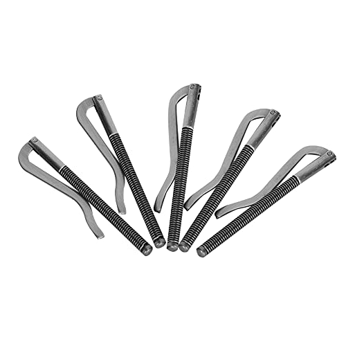 TARSHYRY 5pcs 80 Mm Geld Geld Geldbörse Elektropliert Stahl Hohe Härte Feder Antike Gebürstete Schwarze Goldene Bronze mit Anti-Anti-für Leder-Brieftaschen Banknoten (Black) von TARSHYRY