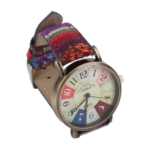 TARSHYRY Bohemian Style Multi -Color Watch Messing PU Leder Button Battery Birthday Party Gifting (Blue) von TARSHYRY