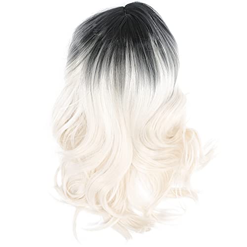 TARSHYRY Frauen Curly Gradient Perücke Hochtemperaturfaser Modische Cosplay Halloween Synthetische Perücken 16,5 Zoll 20,9-23,6in von TARSHYRY