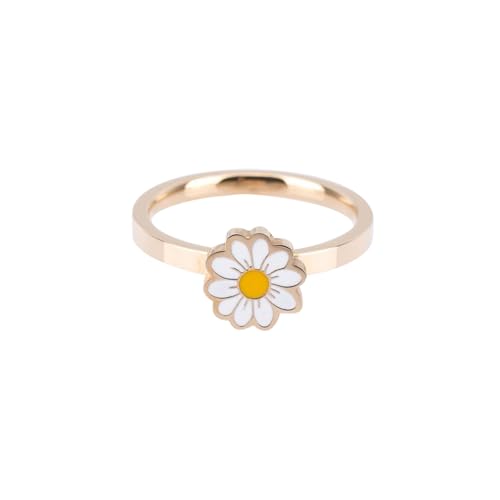 TARSHYRY Gänseblümchenblüten Rotatierbarer Ring Verstellbarer Größe 8 Hautfreundlicher Ring von TARSHYRY