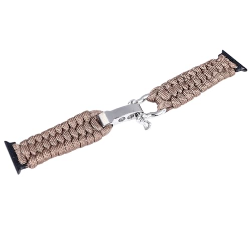 TARSHYRY Geflochtenes Armband für Uhr 9 8 7 6 5 4 3 2 1 SE, Handgewebtes Damen-Uhrenarmband, Nylon-Armband mit Legierungshalterung für SE2 2022, Sport, (BROWN) von TARSHYRY