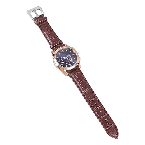 TARSHYRY Herrenuhren, Herren-Kalenderuhr, Wasserdicht, Stilvoll, Nachtlicht, Atmungsaktives Band für Herren, Multifunktions-Chronograph-Armbanduhr, Kalender mit Lederarmband von TARSHYRY