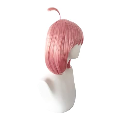 TARSHYRY Mädchen Schöne Rosa Kurze Gerade Glattes Synthetische Faserhaar -Cosplay -Perücke mit Haarnetz -Netto -Mode für Frauen (für 0–3 Jahre) von TARSHYRY
