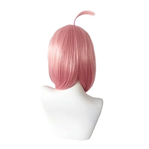TARSHYRY Mädchen Schöne Rosa Kurze Gerade Glattes Synthetische Faserhaar -Cosplay -Perücke mit Haarnetz -Netto -Mode für Frauen (für 4–10 Jahre) von TARSHYRY