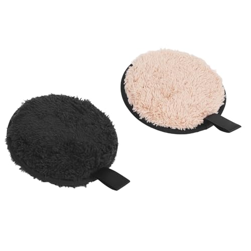 TARSHYRY Make -up Remover Puff Plüsch Peeling Peimung Rund für Alle Hauttypen Schwarzer Khaki Make -up Remover Puff Plüsch Gesichtsschwamm Peeling Peeling Make -up Entfernung Runde von TARSHYRY