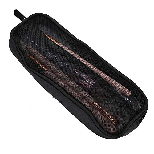 TARSHYRY Make -up -Tasche, Make up Beutel Tragbarer Nylon Reißverschluss Pinsel Bag Travel Pinsel Kosmetikbeutel Beutel Organizer für Kosmetikbürsten Set Tasche Schwarz von TARSHYRY