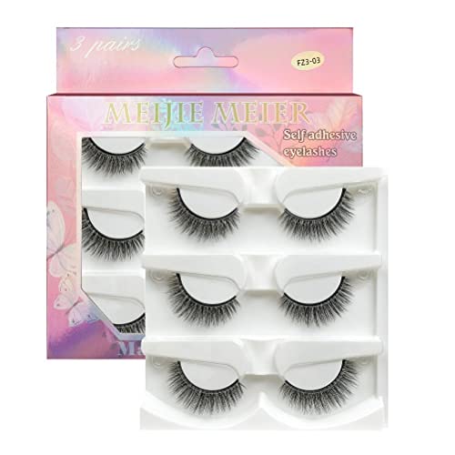 TARSHYRY Selbstklebend Wiederverwendbares Langvolumen Wimpern für Look Frauen 3 Paare (1) von TARSHYRY