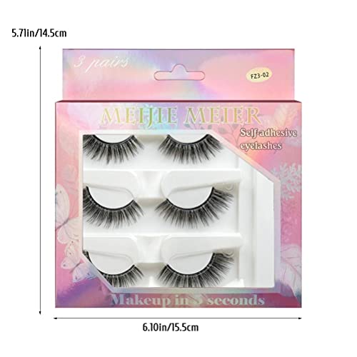 TARSHYRY Selbstklebend Wiederverwendbares Langvolumen Wimpern für Look Frauen 3 Paare (3) von TARSHYRY