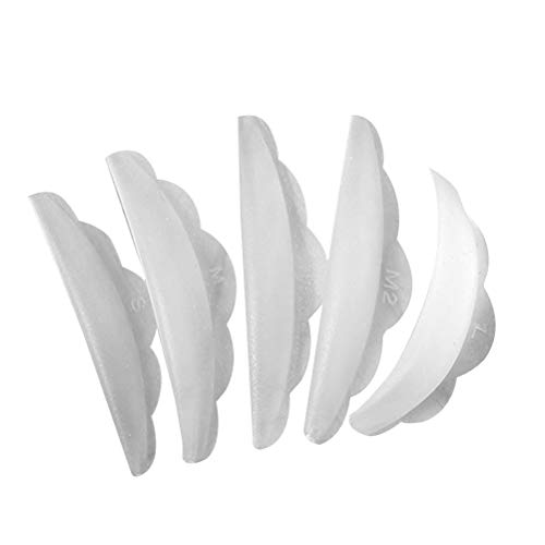 TARSHYRY Wimpernliftstangen Pads Silikon Nicht Curling 10 Prozent Transparent 5 Größen Stylisierende Curling-Wimpern Anwendbarer Schönheitssalons (Sortierte Farbe) von TARSHYRY