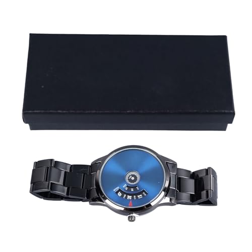 TARSHYRY wasserdichte Herren-Business-Casual-Chronograph-Quarz-Armbanduhr mit Schwarzem Lederarmband, Schlankes Profil, Männer, Armband aus Legierung von TARSHYRY