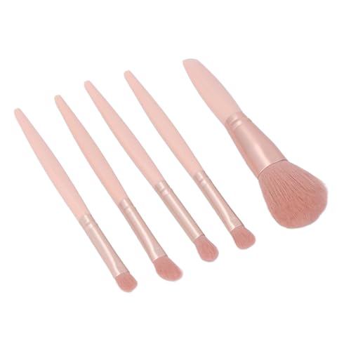 Tragbares 5-teiliges Make-up-Pinsel-Set mit Spiegelbox, Multifunktionale Kosmetikpinsel für Vollgesichts-Make-up, Leicht und Hautfreundlich, Ideal für Frauen und Mädchen von TARSHYRY