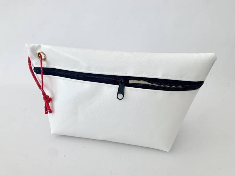 Kulturtasche Zum Aufhängen , Lunchbag Aus Lkw Plane, Maritim, Wetbag von TASCHENMACHEREI