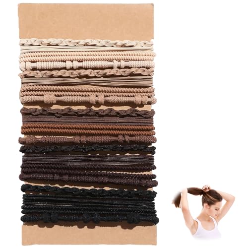 20 Stück Haargummi Damen, Boho Haargummis Teiliges Boho Armband Haargummi Set Geflochtene Elastische Haargummis Elastische Dehnbare Pferdeschwanzhalter für Dünnes Dickes Mittleres Langes Haar von TASSFROO