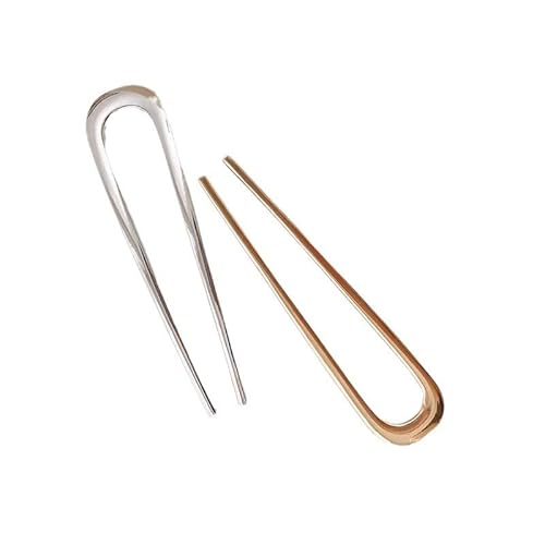 3 Stück French Twist Haarnadeln, 14cm U-Förmige Französische Haarnadel Metall Haarnadeln Haarnadel aus Edelstahl French Hair Pin französischer Dutt für Frauen Mädchen Alle Haartypen, Gold+Silber 3 Stück French Twist Haarnadeln, 14cm U-Förmige Französische Haarnadel Metall Haarnadeln Haarnadel aus Edelstahl French Hair Pin französischer Dutt für Frauen Mädchen Alle Haartypen, Gold+Silber von TASSFROO