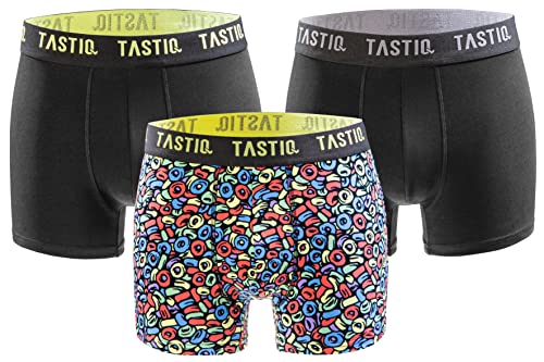 TASTIQ | Herren Boxershorts 3er Pack | Geschenkset Boxer Briefs 3er Pack | Müsli - Größe M von TASTIQ