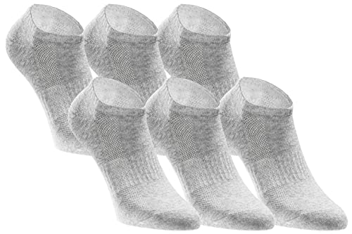 TASTIQ | Sneaker Socken Damen und Herren | Sneakersocken aus Baumwolle im 6er Pack | Grau - Gr. 47-50 von TASTIQ