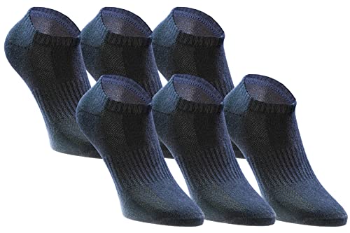 TASTIQ | Sneaker Socken Damen und Herren | Sneakersocken aus Baumwolle im 6er Pack | Navy - Gr. 39-42 von TASTIQ