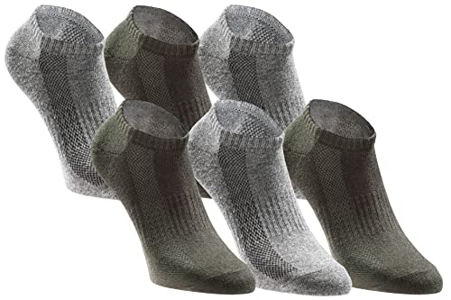 TASTIQ | Sneaker Socken Damen und Herren | Sneakersocken aus Baumwolle im 6er Pack | Oliv - Gr. 47-50 von TASTIQ