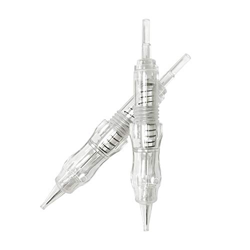 TATELF Permanent Makeup Needles 5RL - 10pcs Screw Needles für Augenbraue, Eyeliner, Lip Contour Permanent Makeup Machine - Transparent, Wasserdicht - Erwachsene von TATELF