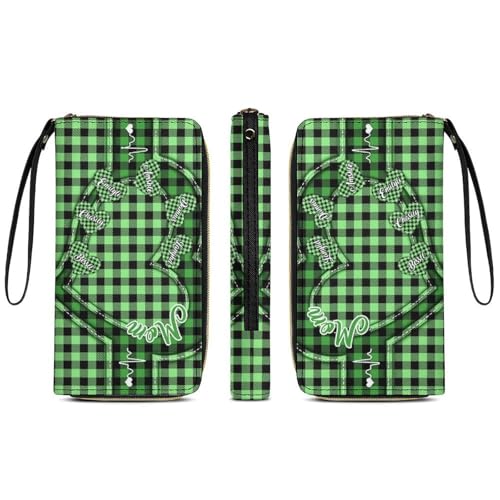 TATLETATLE Grandma's Little Sweethearts – Personalisierte lange Geldbörse aus Leder mit Namen – individueller Name Geldbörse für Frauen, Geburtstag, liebevolles Geschenk für Großmutter, Mutter, von TATLETATLE