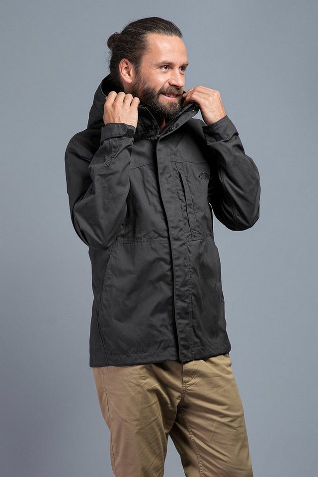 TATONKA® Funktionsjacke Übergangsjacke Jesper Hooded aus Baumwollmischgewebe dunkelgrau Herren von TATONKA®