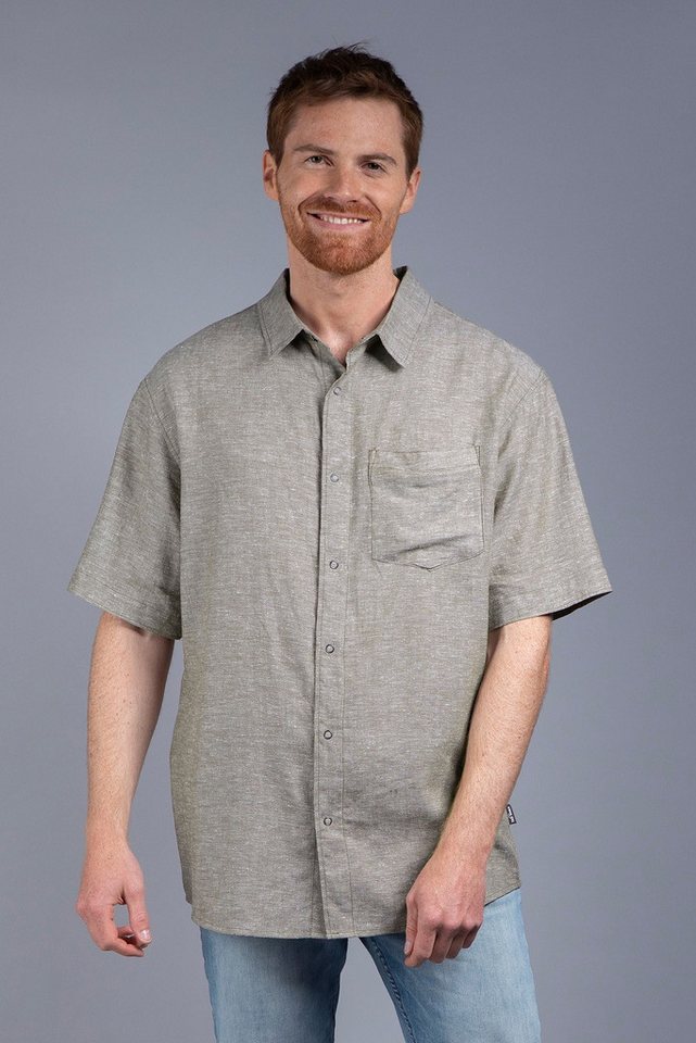 TATONKA® Outdoorhemd Wanderhemd Tiark (aus Hanf und Cellulose-Faser Lyocell) barkgrün von TATONKA®