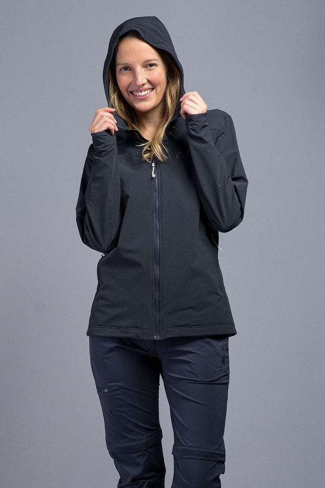 TATONKA® Softshelljacke Cesi Hooded (winddicht, atmungsaktiv) dunkelblau Damen von TATONKA®