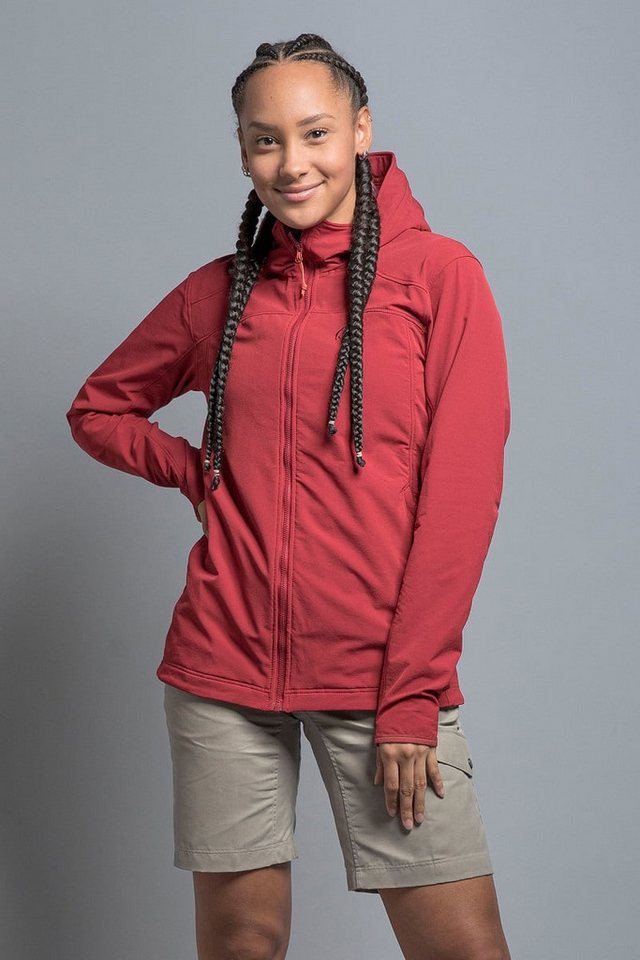 TATONKA® Softshelljacke Cesi Hooded (winddicht, atmungsaktiv) rot Damen von TATONKA®
