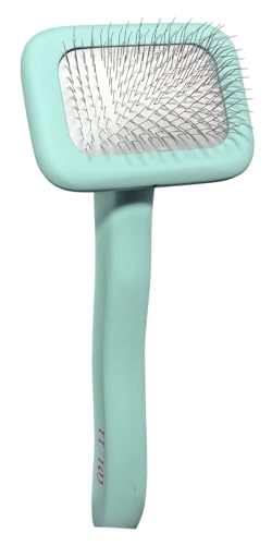 TAURO PROLINE - Brush Rectangular S | Hochwertige Bürste für Hunde und Katzen mit sanftem, flexiblen Kissen und ergonomischem Design. | Inhalt: 1x Fellbürste in Mint, Maße: Rechteckig, 7 x 16 cm von TAURO PROLINE