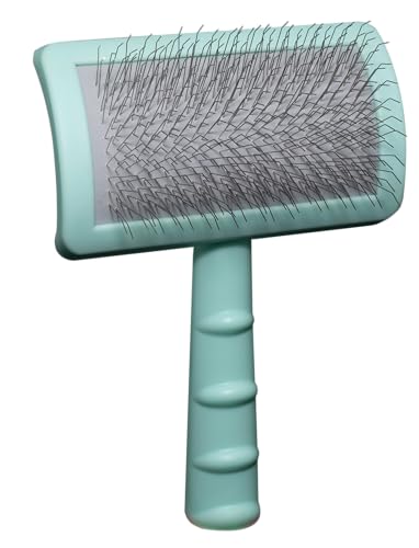 TAURO PROLINE - Classic Brush | Hochwertige Bürste für Hunde und Katzen mit sanftem, flexiblen Kissen und rutschfestem Griff. | Inhalt: 1x Fellbürste in Mint, Maße: Rechteckig, 10,5 x 6,5 cm von TAURO PROLINE