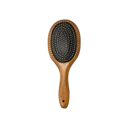 TAURO PROLINE - Wooden Massage Brush | Hochwertige Holzbürste für Hunde und Katzen mit sanftem, flexiblen Kissen und ergonomischem Design. | Inhalt: 1x Fellbürste, Maße: Oval, 25 x 9 cm von TAURO PROLINE