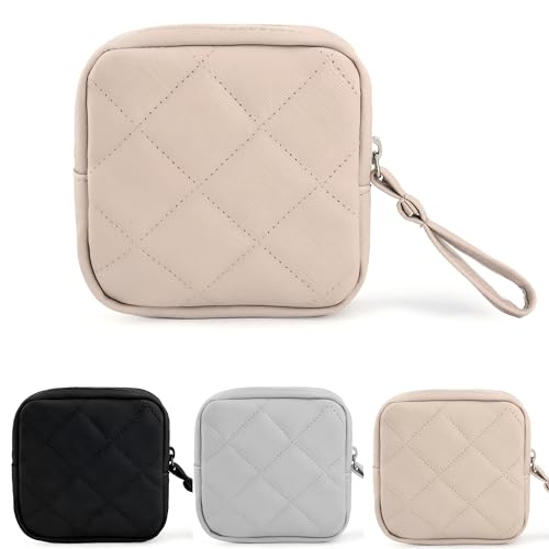 TAVBAGVSK Kleine Make-up-Tasche für Geldbörse, PU, Mini-Make-up-Tasche, niedliche Kosmetiktasche für Damen, tragbare Mini-Kosmetiktasche, Reise-Mini-Make-up-Tasche für Lippenstift, Schlüssel von TAVBAGVSK