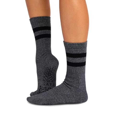 TAVI NOIR Kai Fashion Crew Grip Socken, Größe S, Anthrazit, dunkelgrau, Small von TAVI