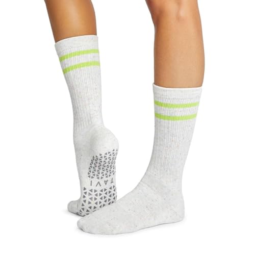 TAVI Kai Fashion Crew Grip Socken – Hausschuhsocken für Barre, Pilates und Yoga – Pilates-Socken mit Griffen für Damen und Herren, Nicht im Büro, Small TAVI Kai Fashion Crew Grip Socken – Hausschuhsocken für Barre, Pilates und Yoga – Pilates-Socken mit Griffen für Damen und Herren, Nicht im Büro, Small von TAVI