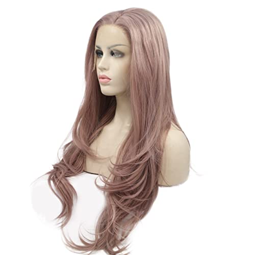 Perücke for Frauen, lange gewellte Perücken for Frauen, flauschige Ombre-Blond-Rosa-Spitze-Front-Synthetik-Perücke, Kostüm-Cosplay-Haar, bezaubernd for den Alltag von TAYGUM