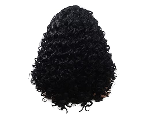 Perücke for Frauen, verworrene lockige Perücke for Frauen, flauschige schwarze Spitze-Front-Synthetik-Perücken mit Babyhaar, Kostüm, Cosplay, Schönheit for den Alltag von TAYGUM