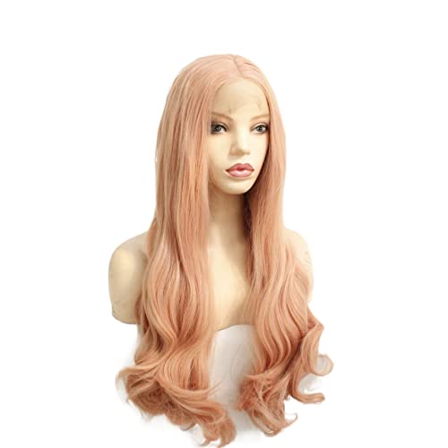 Perücken Haar for Frauen Lange gewellte Perücken for Frauen Ombre Pink Mix Blonde Lace Front Perücke Party Kostüm Cosplay Haar Perfekt for den Alltag von TAYGUM