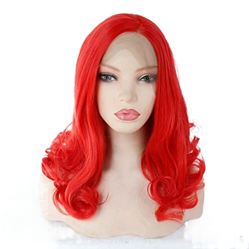 Perücken Haar for Frauen Schulterlange Körperwellenperücken for Frauen Lace Front synthetische lockige Perücke Halloween Cosplay Haarschönheit for den Alltag von TAYGUM