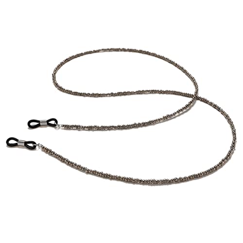 TAYGUM Strap Brillenketten for Frauen Perlen bunte Halskette stilvolle Brillenkette String Holder (Color : Gris, Size : 1) von TAYGUM