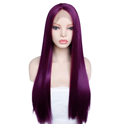 Wigs Hair For Women Long Straight Hair Wigs for Women Ombre Purple Synthetic Lace Front Wig Halloween Cosplay Hair Charming for Daily von TAYGUM