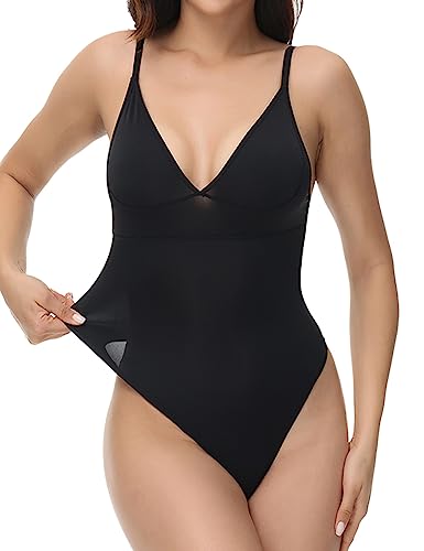 TAYOEA Damen Shapewear Bodysuit Figurformender Body Shaper Bauchweg Formende Shaping Miederbody mit Verstellbare Träger Bodys Abnehmen Nahtlose von TAYOEA