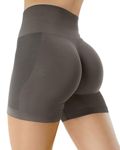 TAYOEA Sport Shorts Damen Gym Scrunch Butt Kurze Sporthose Push Up Boom Booty Lifting Kurze Leggings Seamless High Waist Workout Shorts Damen Sommer von TAYOEA