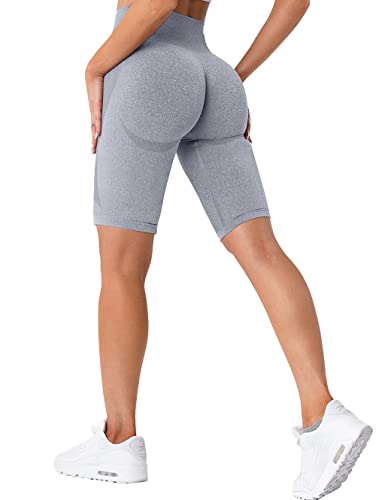 TAYOEA Radlerhose für Damen Sporthose Laufleggings Hohe Taille für Fitnessstudio Yoga Shorts Push up Po Scrunch Nahtlos Matte Kontur Smile von TAYOEA