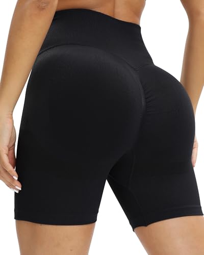TAYOEA Sport Shorts Damen Gym Scrunch Butt Kurze Sporthose Push Up Boom Booty Lifting Kurze Leggings Seamless High Waist Workout Shorts Damen Sommer Schwarz,XL TAYOEA Sport Shorts Damen Gym Scrunch Butt Kurze Sporthose Push Up Boom Booty Lifting Kurze Leggings Seamless High Waist Workout Shorts Damen Sommer Schwarz,XL von TAYOEA