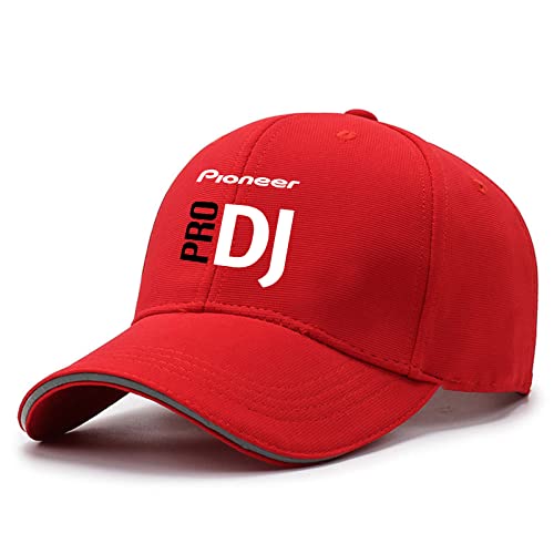 TAYOTU Cap Herren PRO DJ, Stylische Damen und Herren Sonnenhut, Atmungsaktiv Trucker Cap Schirmmütze für Outdoor-Red||One Size von TAYOTU